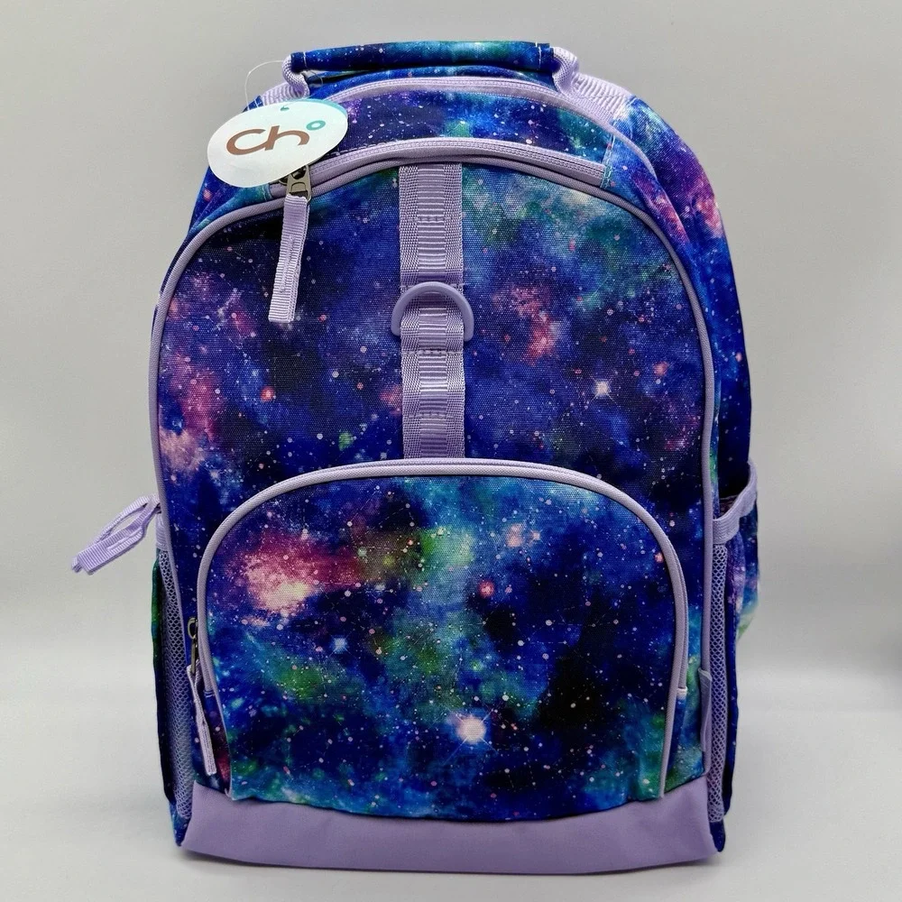 Choco Mocha‎ Purple Galaxy Backpack for Teen Girls 17